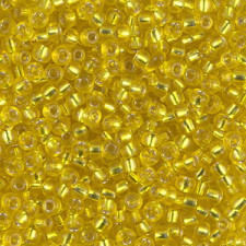 Miyuki rocailles Perlen 8/0 - Silverlined yellow 8-6